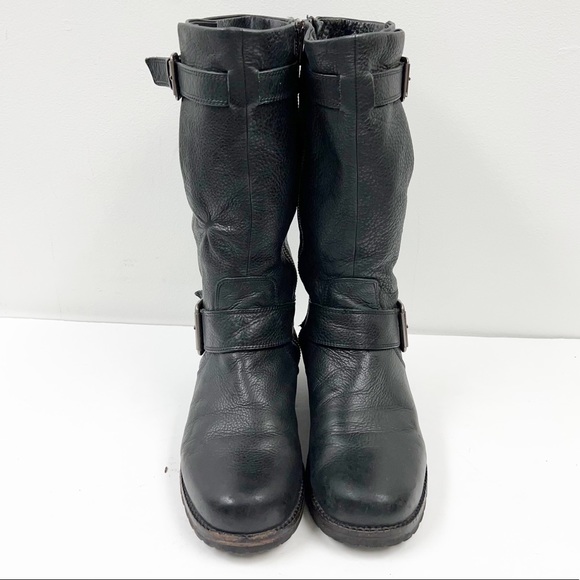 Gentle Souls Buckled Up black leather side zipper buckle Boots SZ 9 - Picture 2 of 13